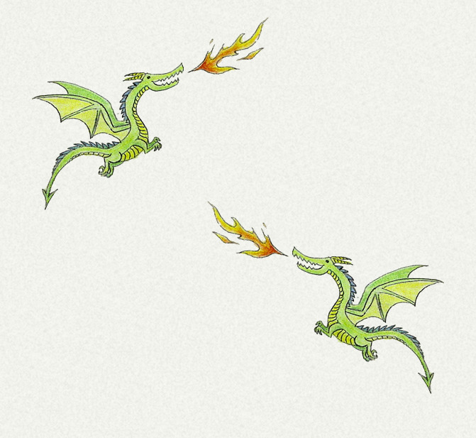 Hand Drawn Dragon Pattern