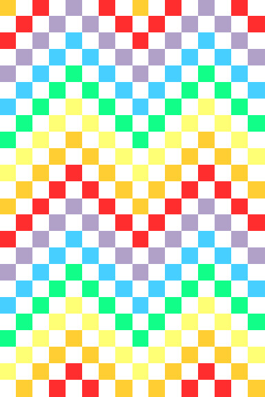 Pixel Rainbow Chevron Pattern