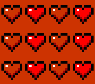 Pixel Heart Pattern