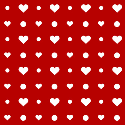 Simple Heart and Polka dot pattern