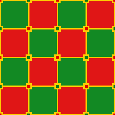 Green and Red Checkered Pattern