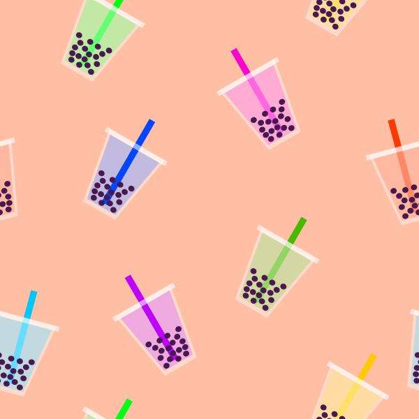 Boba Drink Pattern