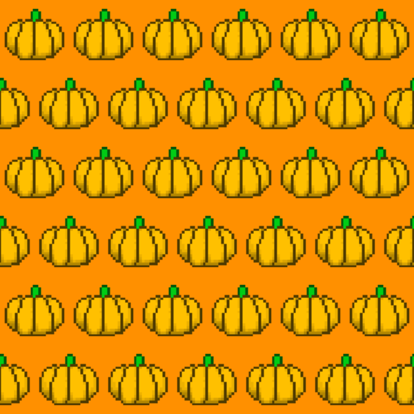 pixel pumpkin pattern