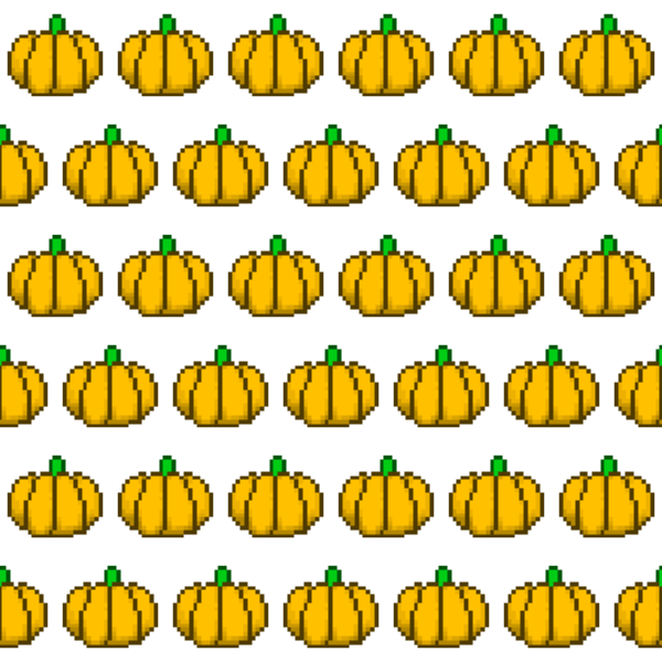 pixel pumpkin pattern transparent background