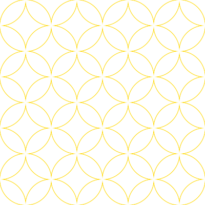 CSS3 gold outline overlapping circles pattern