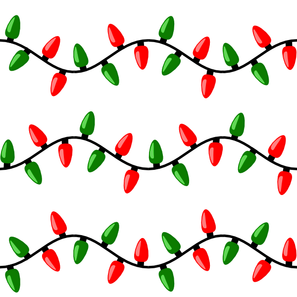 red and green holiday lights
