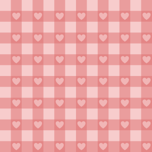 pink plaid with hearts pattern