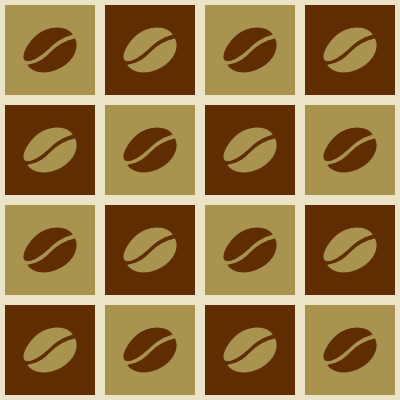 checkered coffee bean pattern